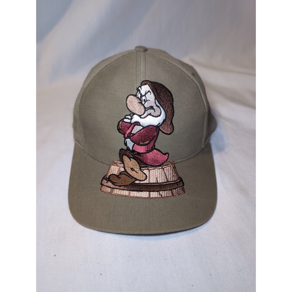 Vintage Disney Store Embroidered Grumpy Hat Cap Snapback Snow White Seven Dwarfs